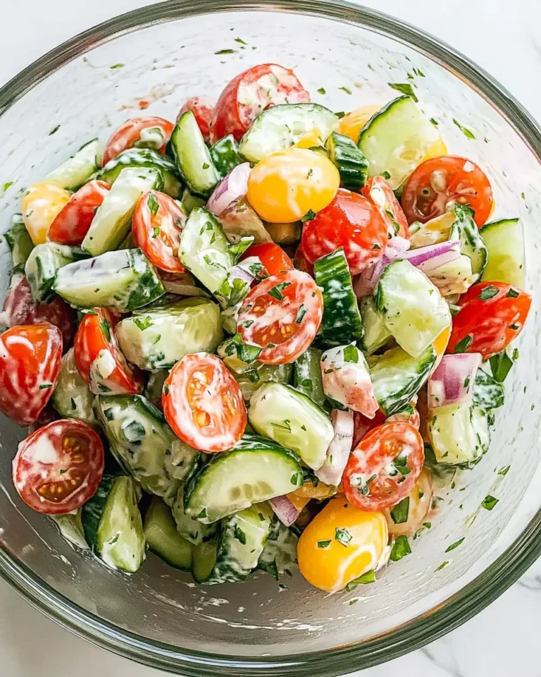 Refreshing Delight: Creamy Cucumber Tomato Salad Unveiled - Featured Image