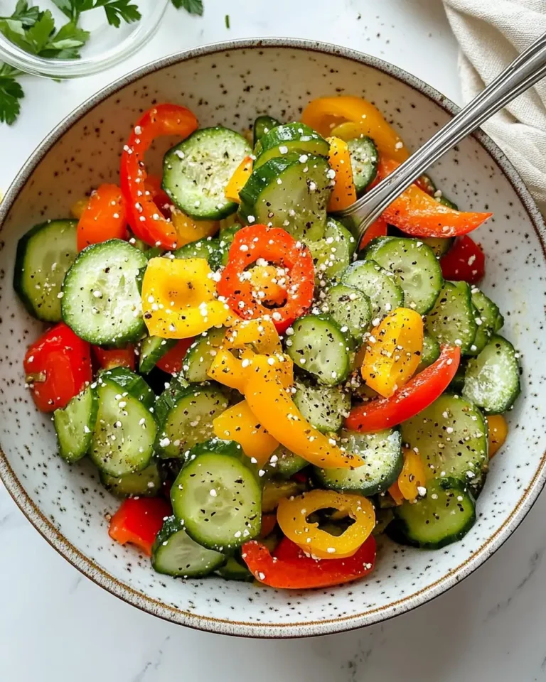 Refreshing Crunch: Easy Cucumber & Sweet Pepper Salad Delight 1 Refreshing Crunch: Easy Cucumber & Sweet Pepper Salad Delight - Featured Image
