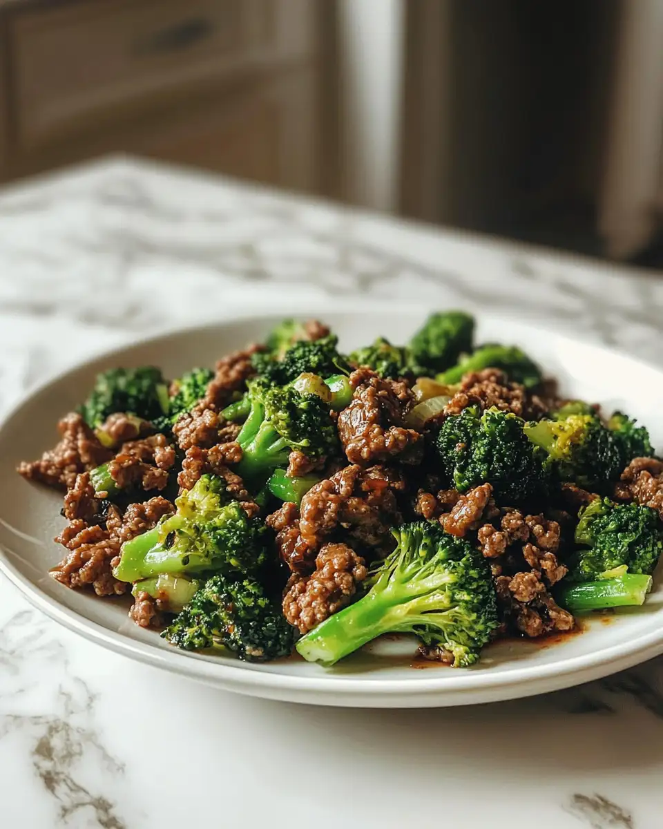 Final dish - Savory Simplicity: Ground Beef and Broccoli Delight
