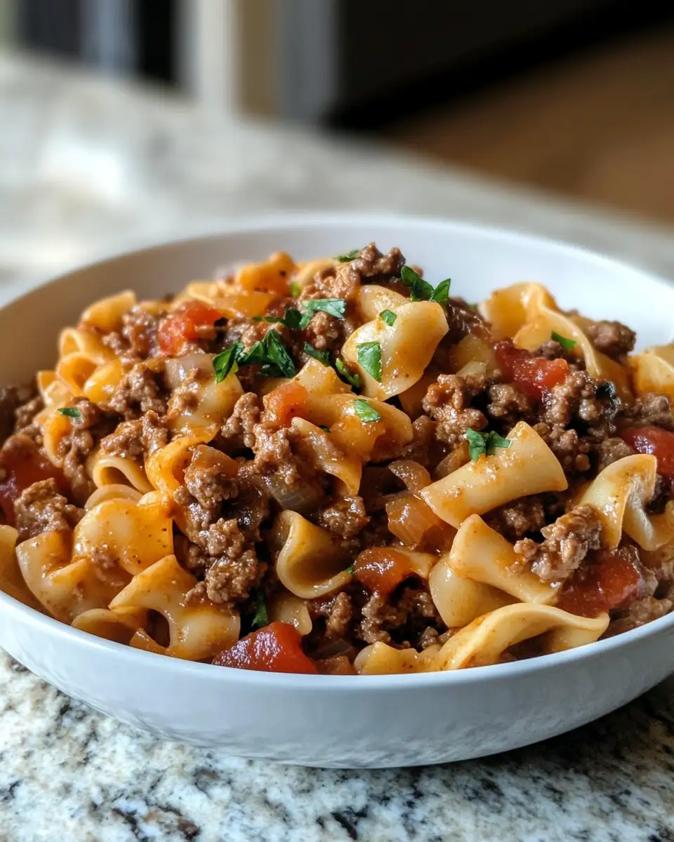 Final dish - The Ultimate Comfort Meal Ground Beef and Noodles Made Easy