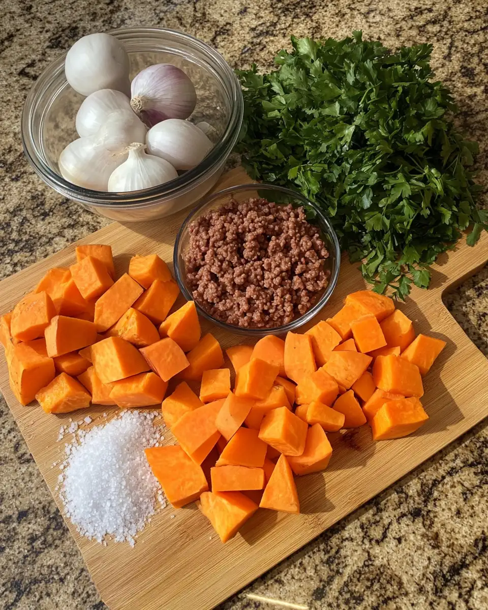 Ingredients for Savory Meets Sweet: Irresistible Ground Beef and Sweet Potato Recipes
