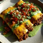 Irresistible Ground Beef Enchiladas with Zesty Green Sauce Recipe - Featured Image
