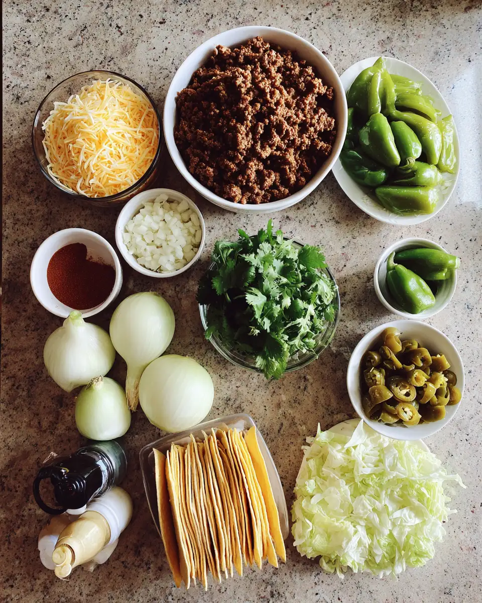 Irresistible Ground Beef Enchiladas with Zesty Green Sauce Recipe 5 Ingredients for Irresistible Ground Beef Enchiladas with Zesty Green Sauce Recipe