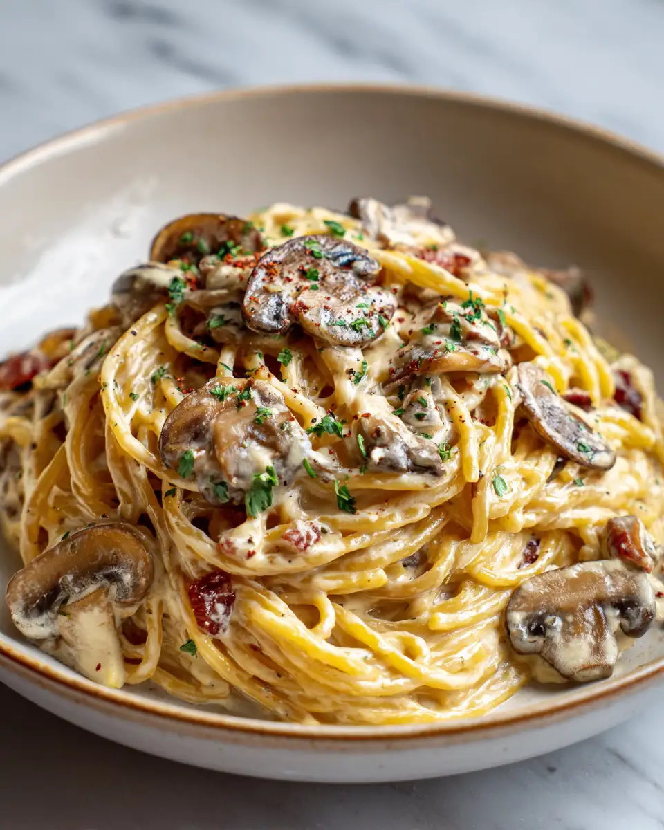 Final dish - Creamy Comfort Pasta Recipe with Heavy Cream for Ultimate Indulgence