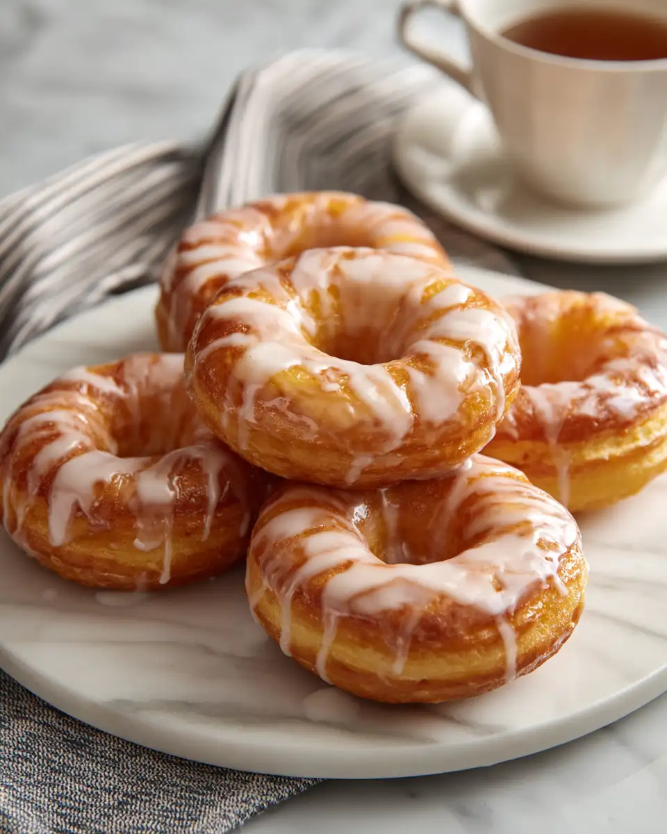 Final dish - Irresistible Baked Apple Donuts with Sweet Glaze Recipe