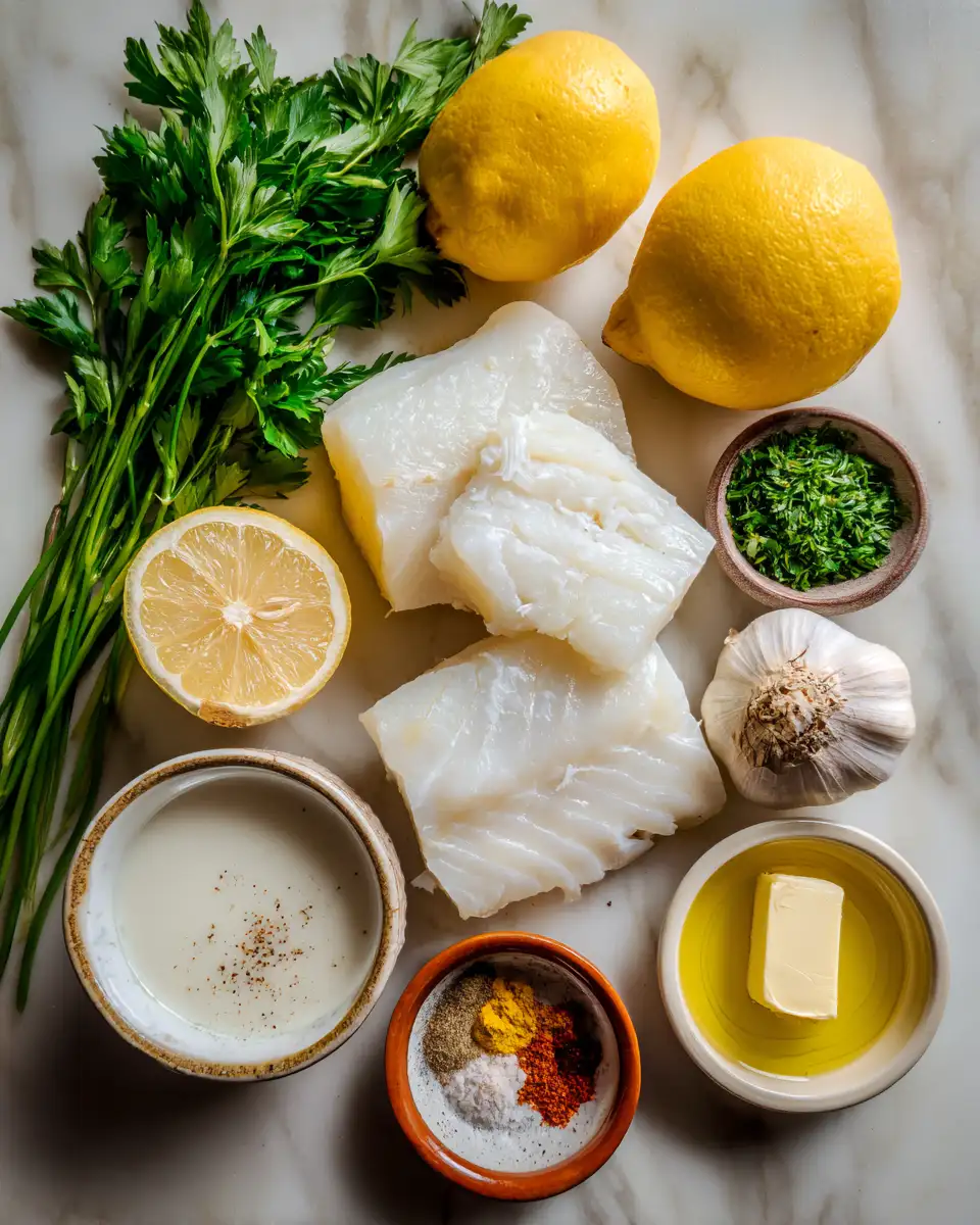 Ingredients for Creamy Coconut Lemon Baked Cod That Will Steal Your Dinner Spotlight