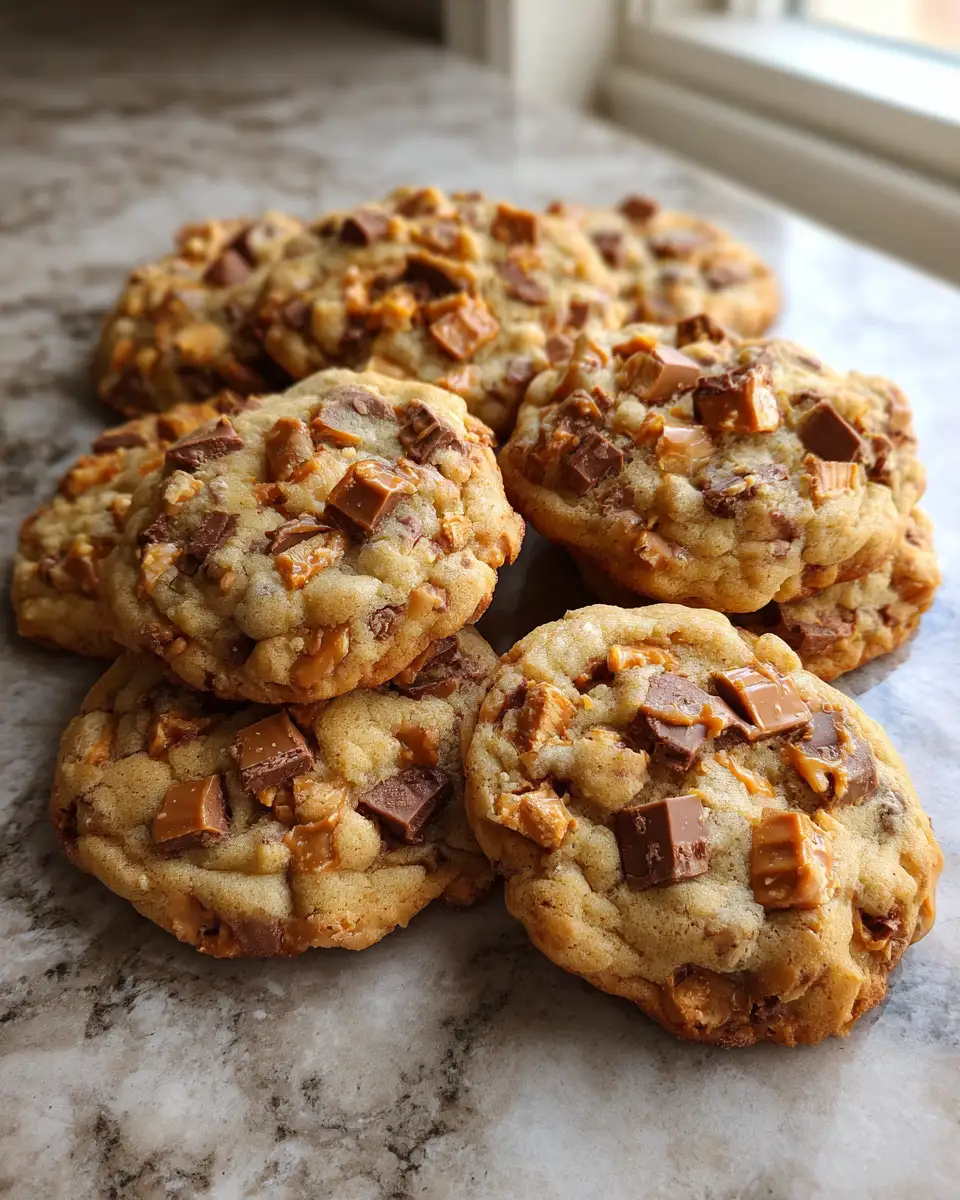 Final dish - Irresistible Butterfinger Caramel Crunch Cookies You Have to Try
