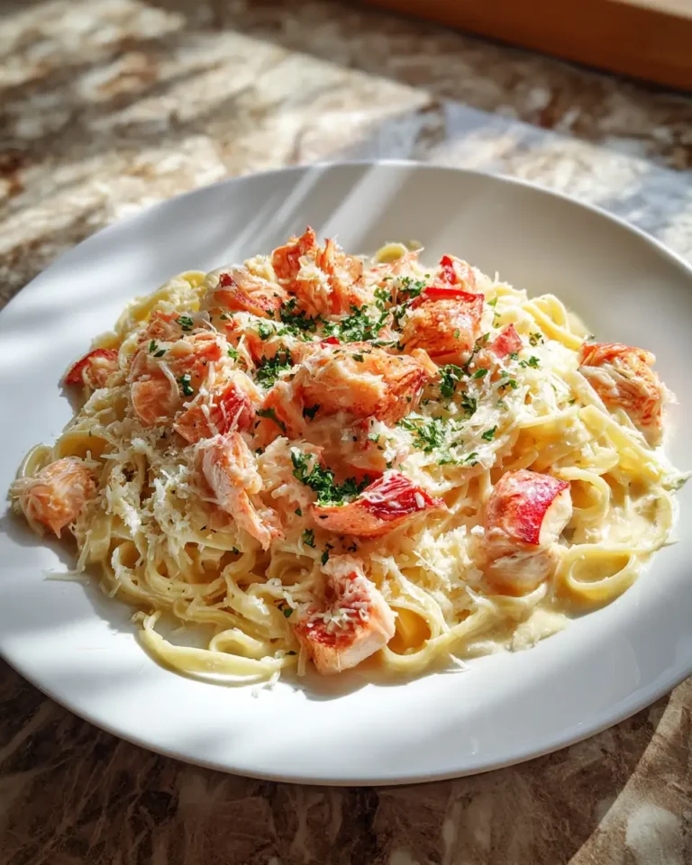 Indulge in Creamy Cajun Lobster Crab and Salmon Alfredo Delight - Featured Image