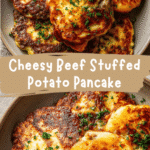 Irresistible Cheesy Beef Stuffed Potato Pancakes You Have to Try