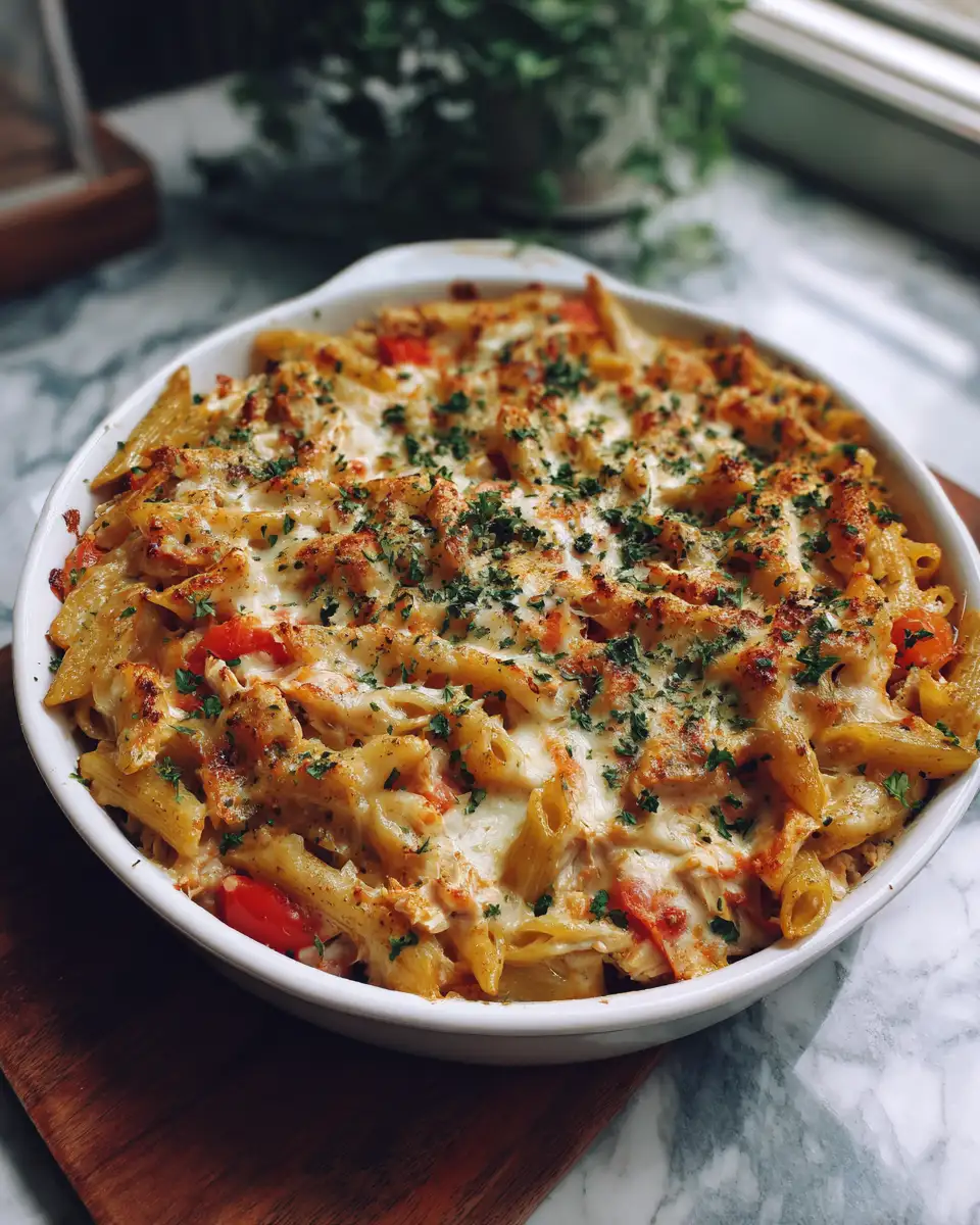 Easy and Delicious Chicken Pasta Bake One Pot Meal for Busy Weeknights - Featured Image