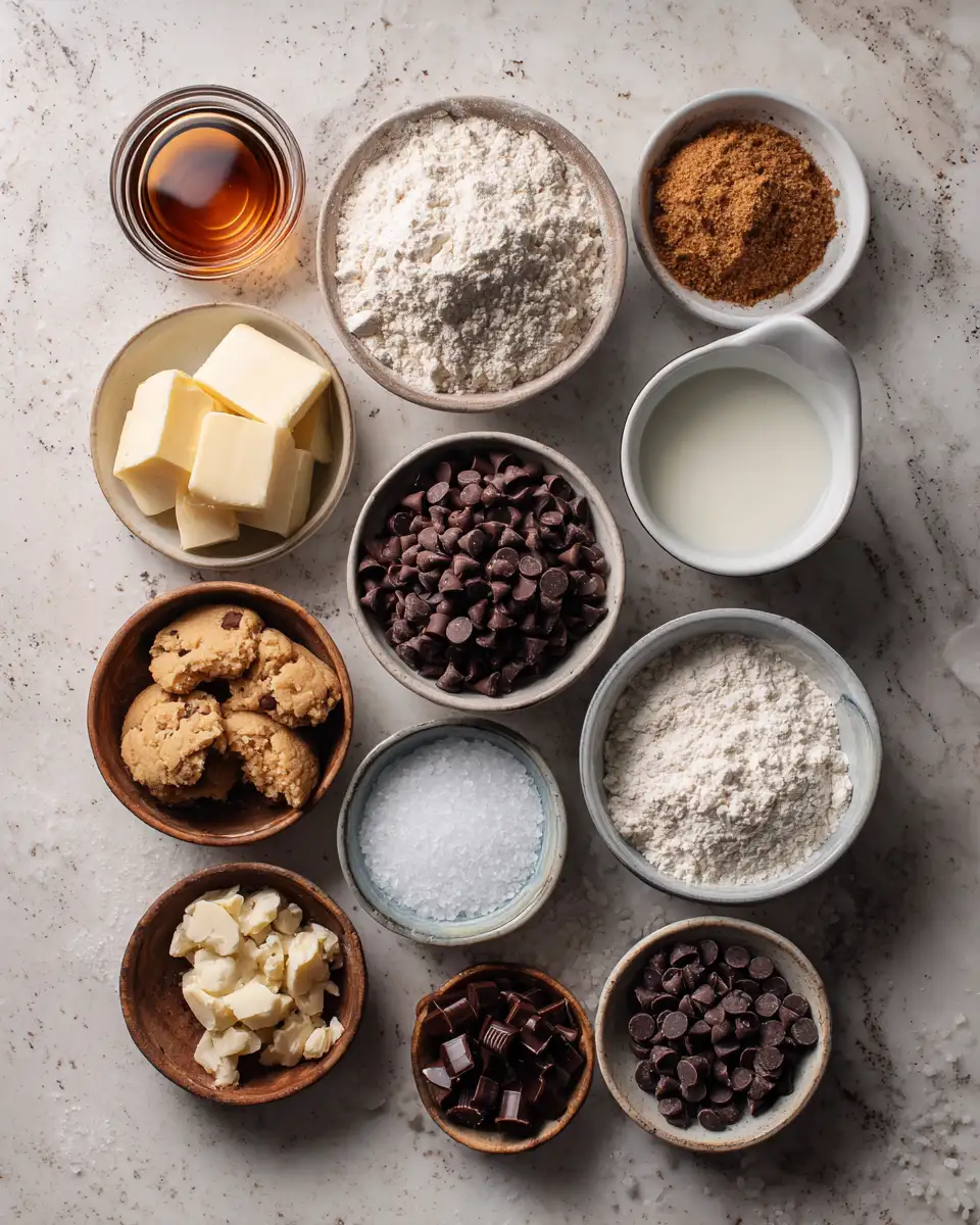 Ingredients for Irresistible Chocolate Chip Cookie Dough Cups You Have to Try