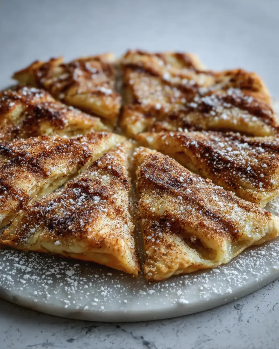 Irresistible Cinnamon Sugar Pizza Made with Flaky Crescent Rolls - Featured Image