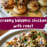 Irresistible Creamy Balsamic Chicken with Roasted Onions Recipe