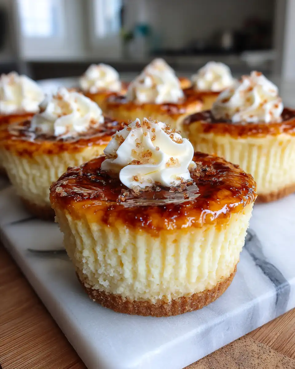 Final dish - Irresistible Vanilla Bean Crème Brûlée Cheesecake Cupcakes Recipe You Have to Try