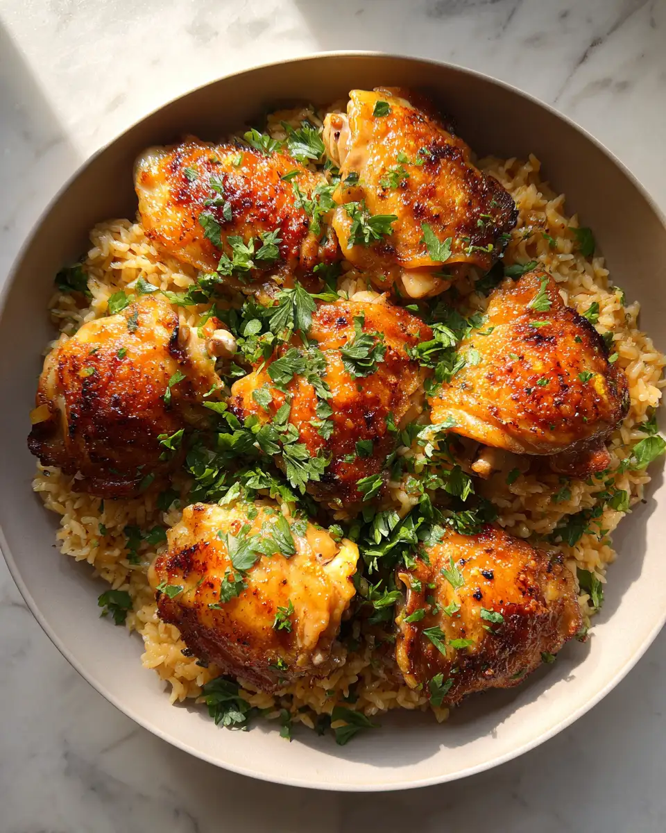 Easy One Pot Chicken Thighs and Rice Recipe for Busy Weeknights - Featured Image
