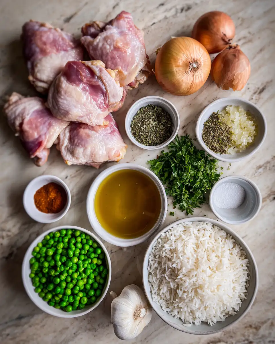 Easy One Pot Chicken Thighs and Rice Recipe for Busy Weeknights 5 Ingredients for Easy One Pot Chicken Thighs and Rice Recipe for Busy Weeknights