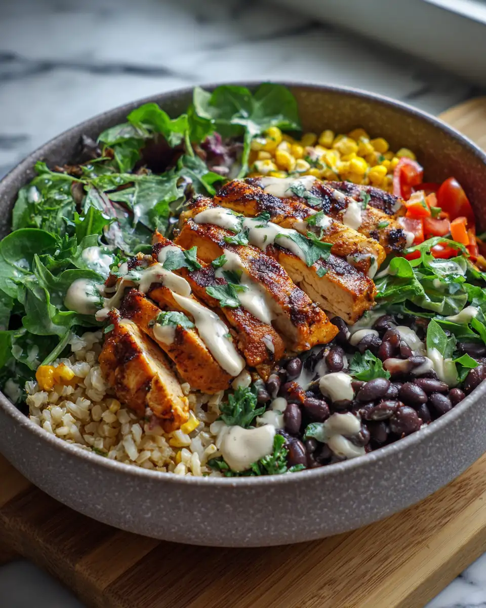 Ultimate Flavor Explosion Grilled Chicken Burrito Bowl Recipe - Featured Image