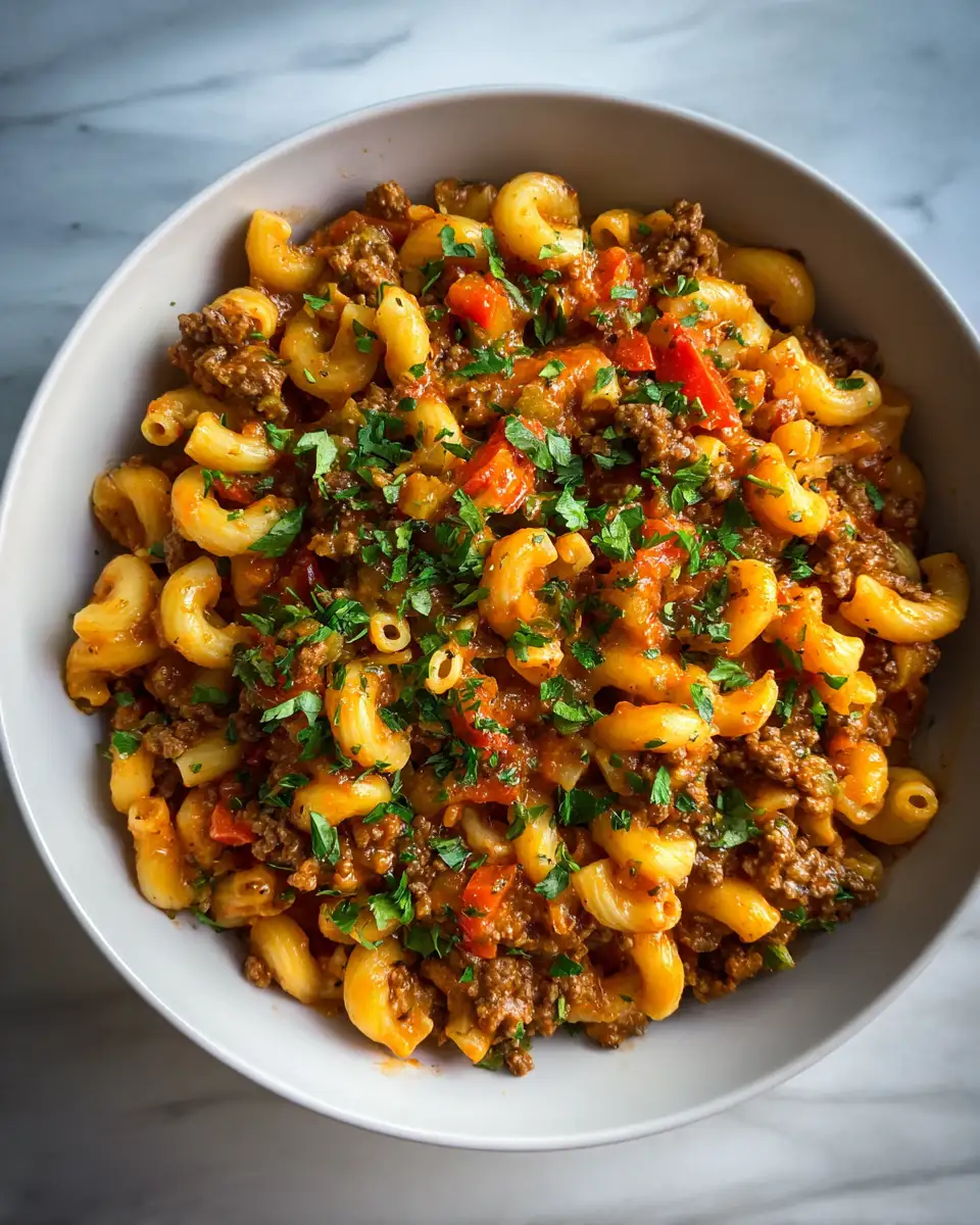 Hearty and Easy Ground Beef Goulash Recipe for Cozy Weeknights 7 Final dish - Hearty and Easy Ground Beef Goulash Recipe for Cozy Weeknights