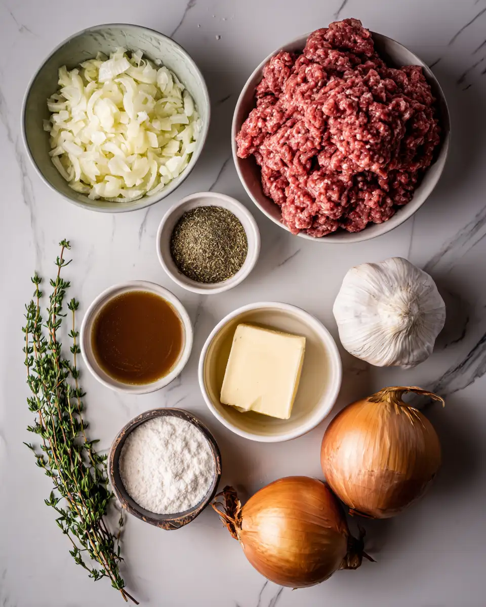 Ingredients for The Ultimate Comfort Food Guide to Perfect Ground Beef Gravy