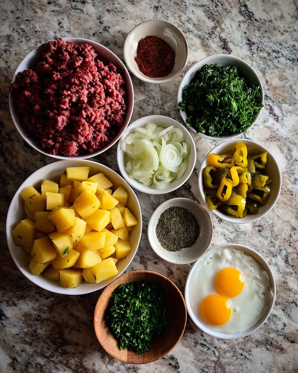 Ingredients for Ultimate Comfort Food Ground Beef Hash Recipe You Need to Try