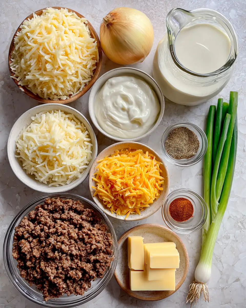 Ingredients for Hearty Ground Beef Hashbrown Recipes to Satisfy Your Comfort Food Cravings