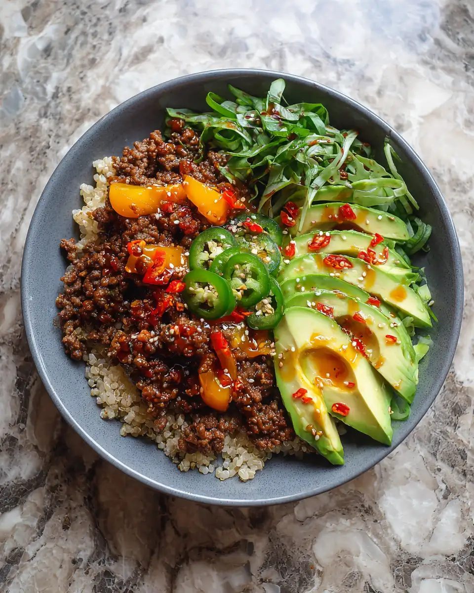 Spice Up Dinner with a Flavor-Packed Ground Beef Hot Honey Bowl - Featured Image