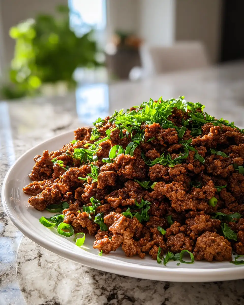 Final dish - Crispy and Juicy Ground Beef in Air Fryer Made Easy