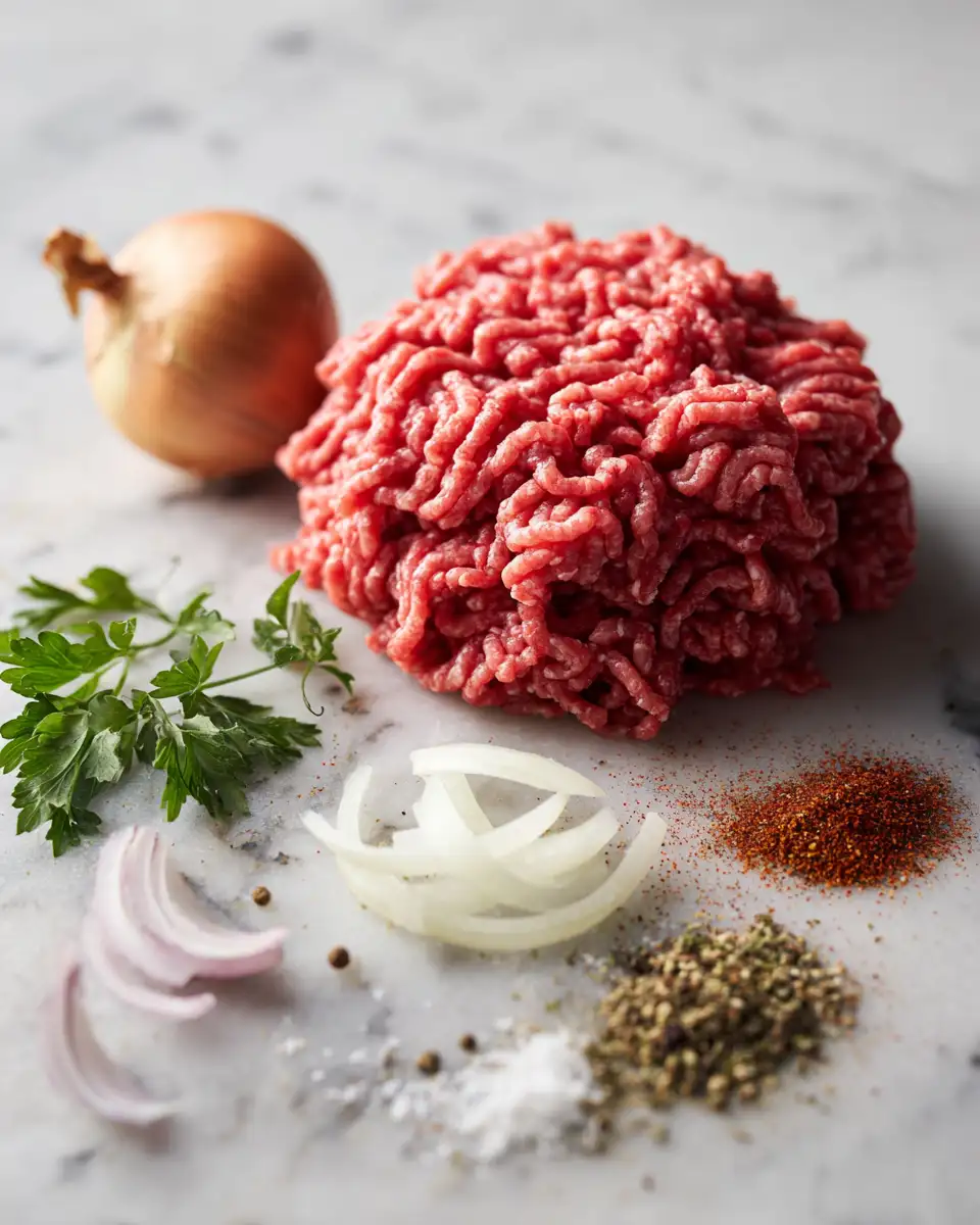 Ingredients for Crispy and Juicy Ground Beef in Air Fryer Made Easy
