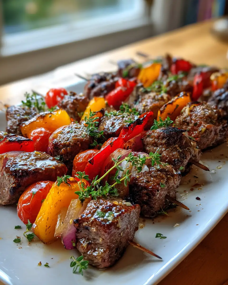 Final dish - Sizzling Ground Beef Kabobs on the Grill That Will Wow Your Taste Buds