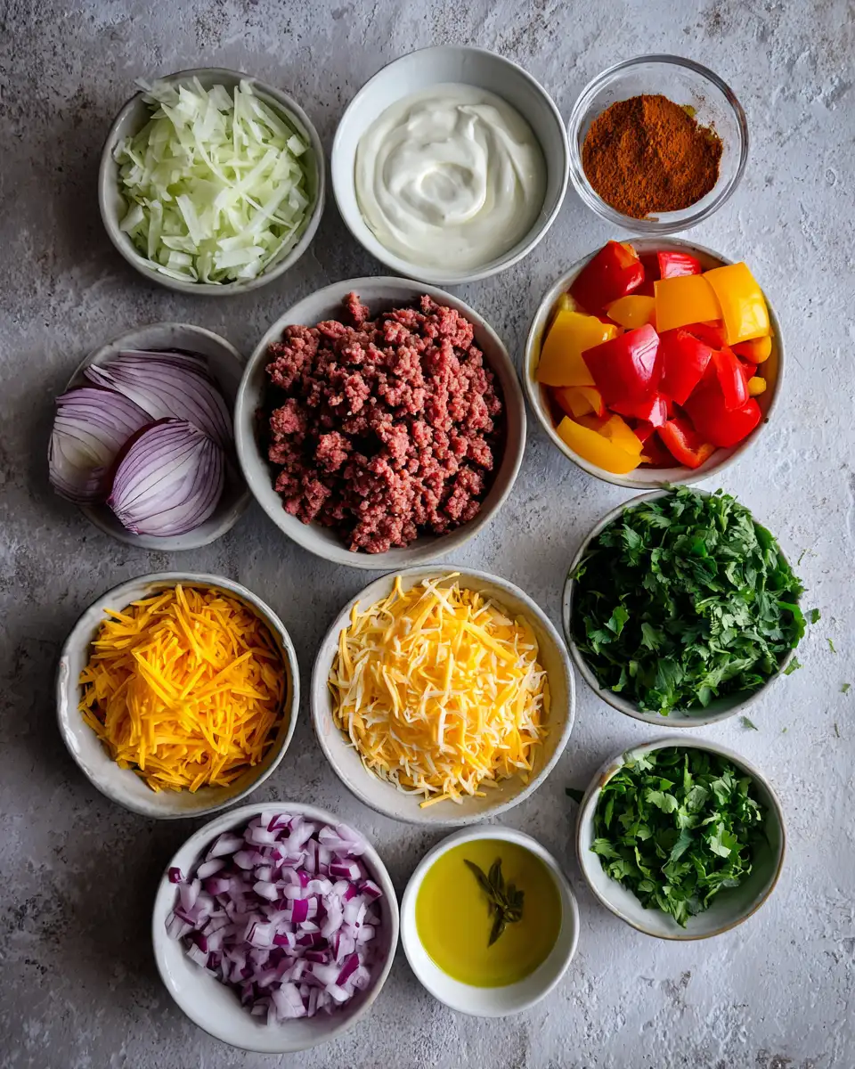 Ingredients for 10 Delicious Ground Beef Keto Meals That Will Keep You in Fat-Burning Mode