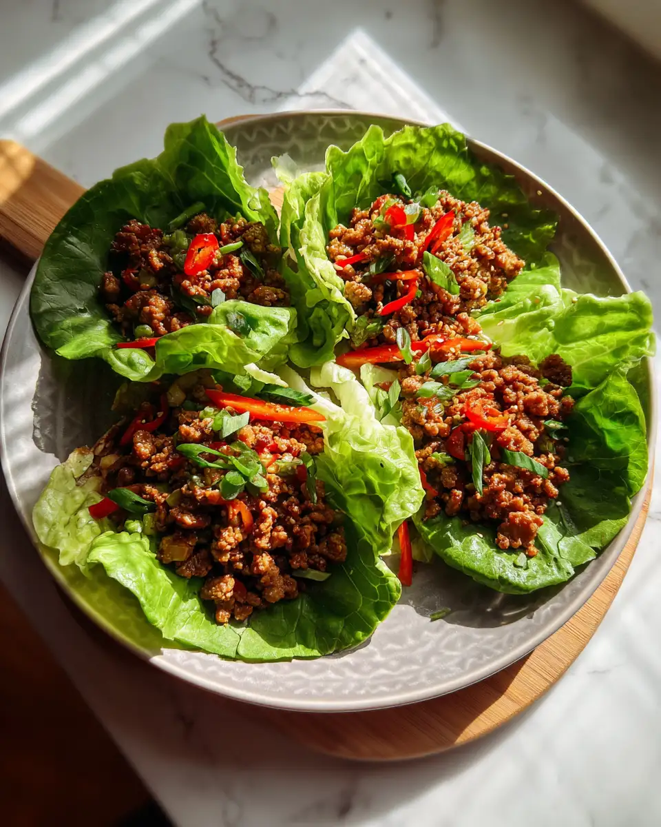 Final dish - Healthy and Delicious Ground Beef Lettuce Wraps for a Light Meal