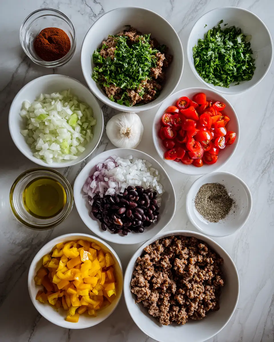 Ingredients for Easy and Delicious Ground Beef Lunch Meal Prep Ideas for Busy Weekdays