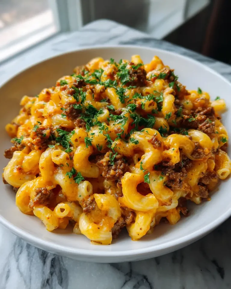 Ultimate Comfort Food Ground Beef Mac N Cheese Recipe - Featured Image