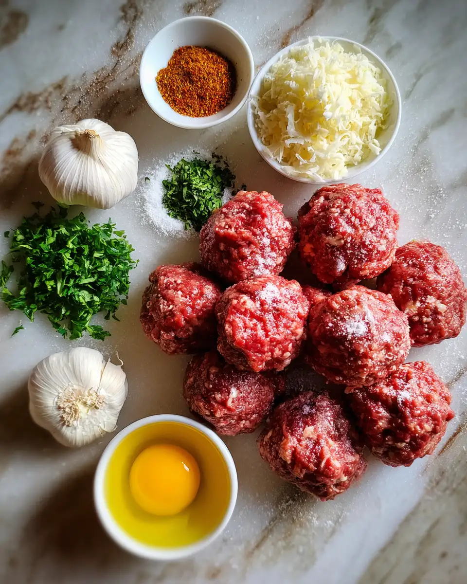Ingredients for Irresistible Ground Beef Meatballs That Melt in Your Mouth