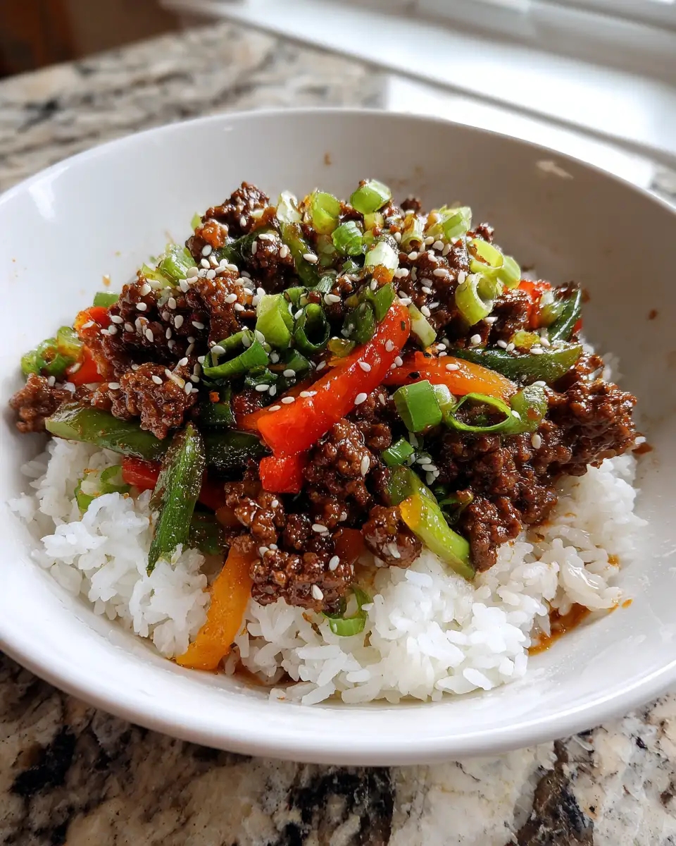 Final dish - Easy and Delicious Ground Beef Mongolian Beef Recipe You Need to Try