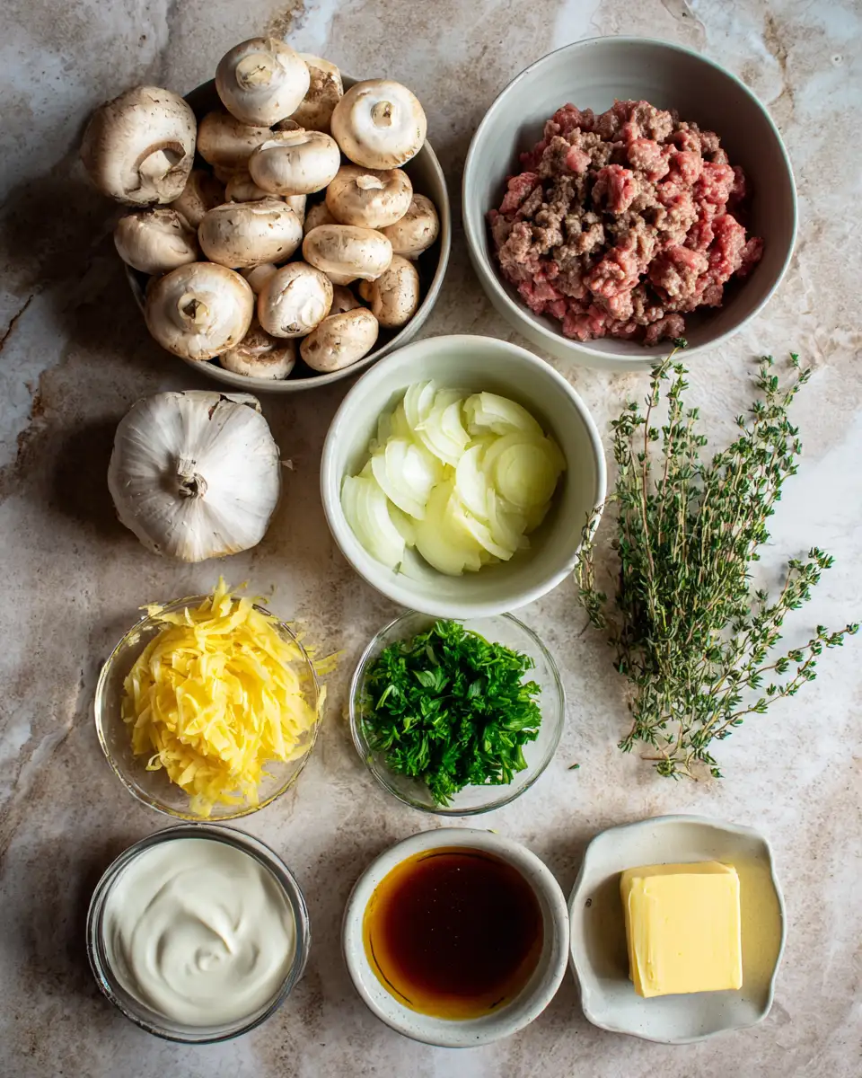 Ingredients for Savory Ground Beef Mushroom Recipe That Will Delight Your Taste Buds
