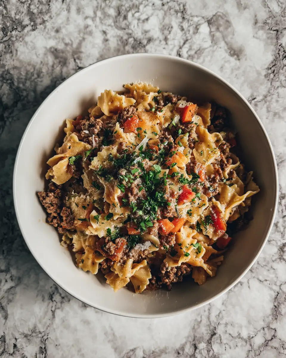 Final dish - Hearty Ground Beef Noodle Casserole Recipe for Comfort Food Lovers