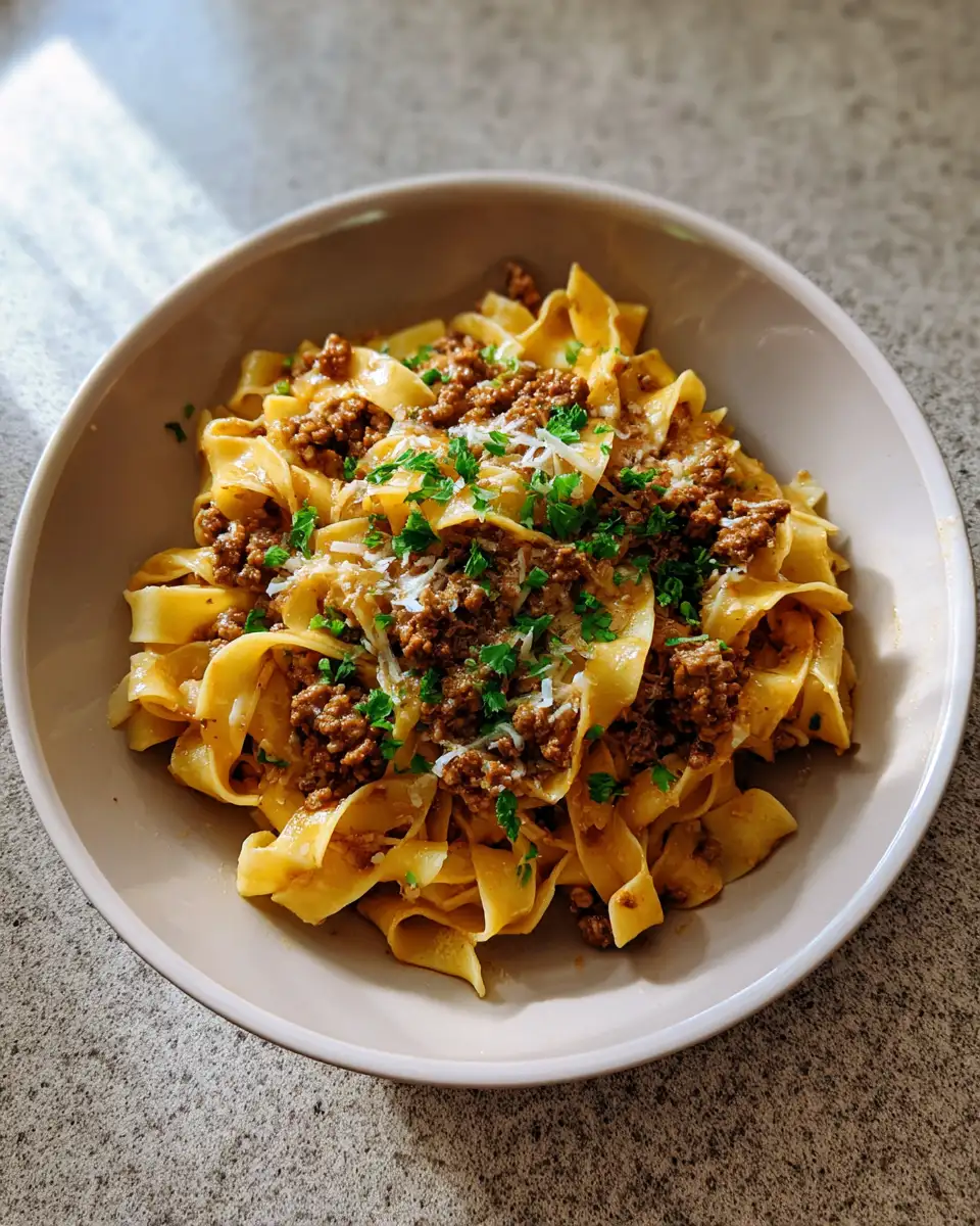 Final dish - Savory Ground Beef Noodles Recipe You Need to Try Tonight