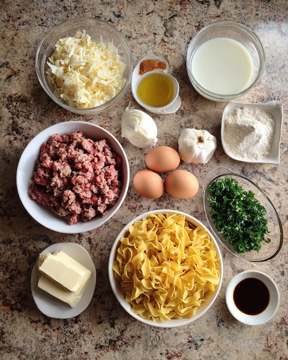 Ingredients for 10 Irresistible Ground Beef Noodles Recipes You Need to Try Today
