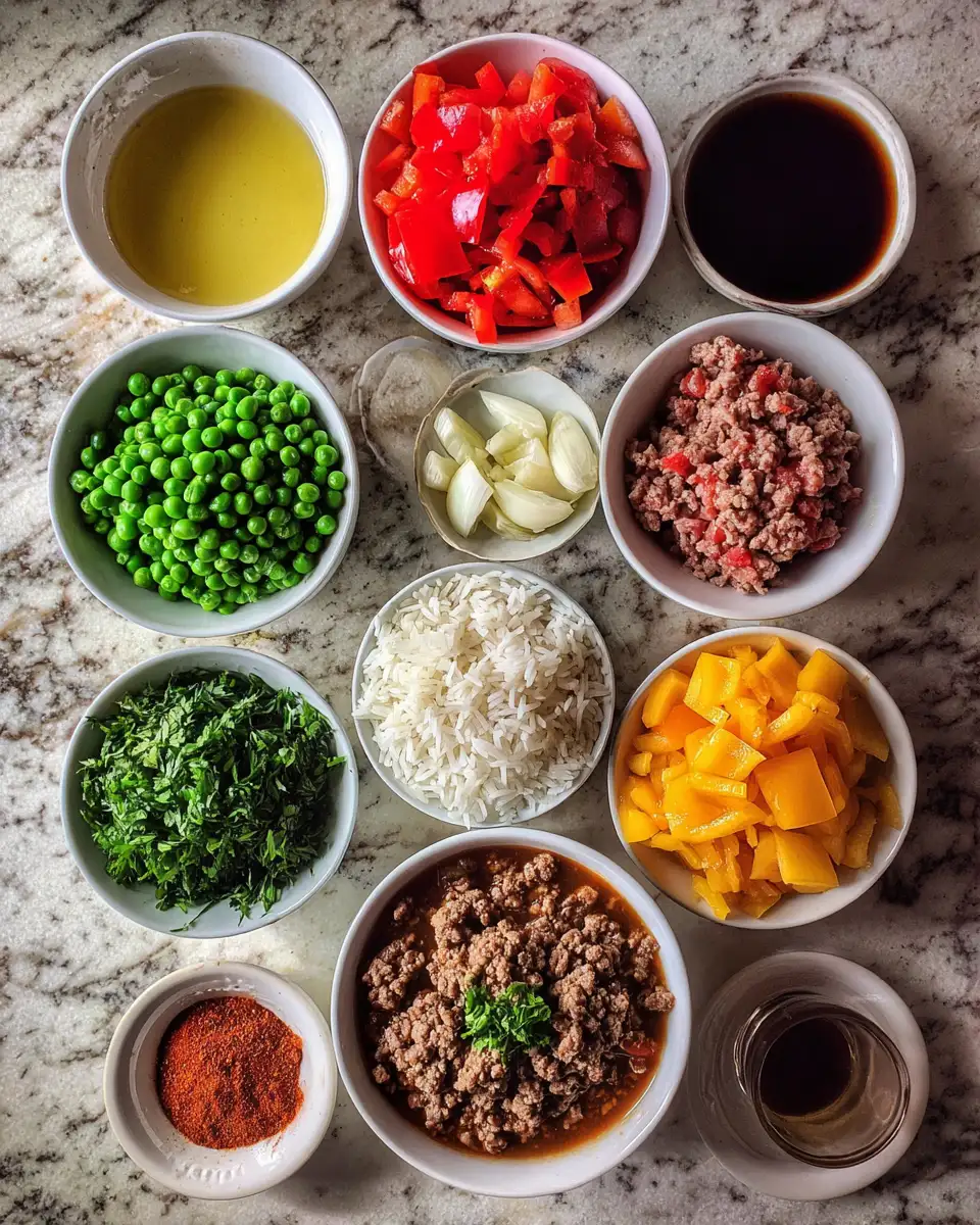 Ingredients for Easy and Delicious Ground Beef One Pot Meals for Busy Weeknights