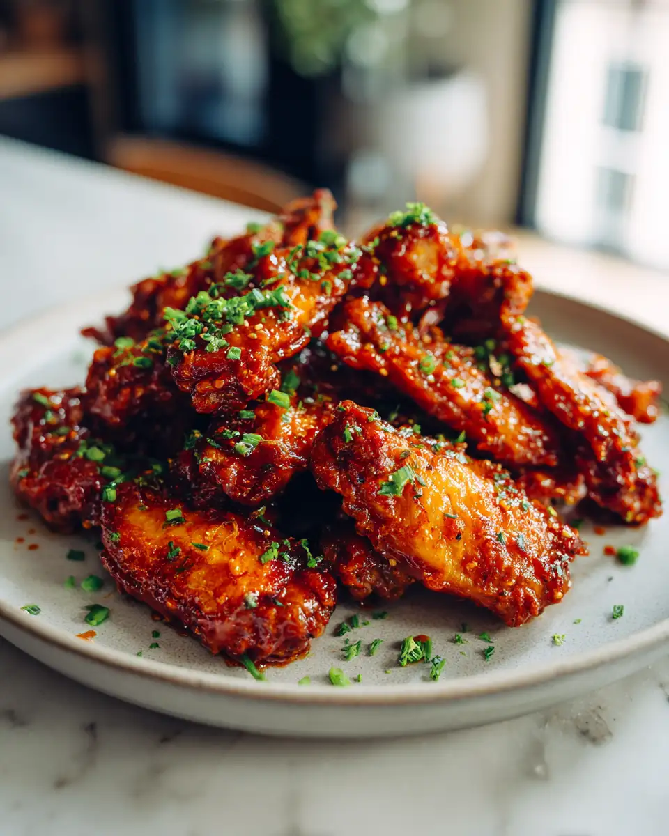 Final dish - Sweet Heat Sensation Hot Honey Peach Wings You Need to Try