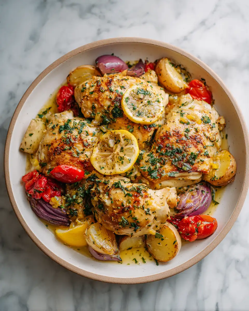 Final dish - Zesty Lemon Chicken One Pot Recipe for Easy Flavorful Meals