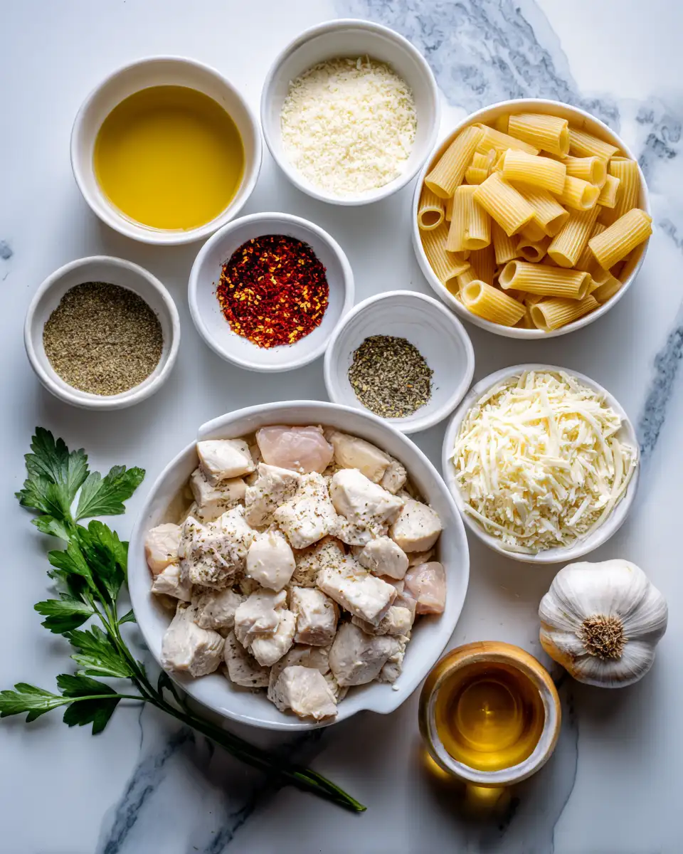 Ingredients for Marry Me Chicken One Pot Pasta The Ultimate Cozy Dinner Recipe