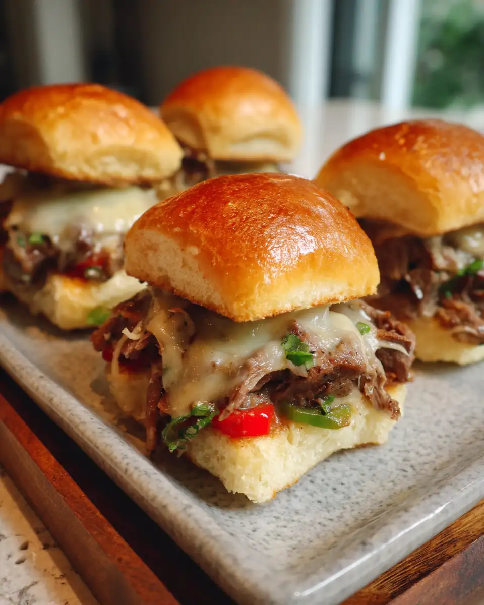 Ultimate Philly Cheesesteak Sliders Recipe That Will Blow Your Mind - Featured Image
