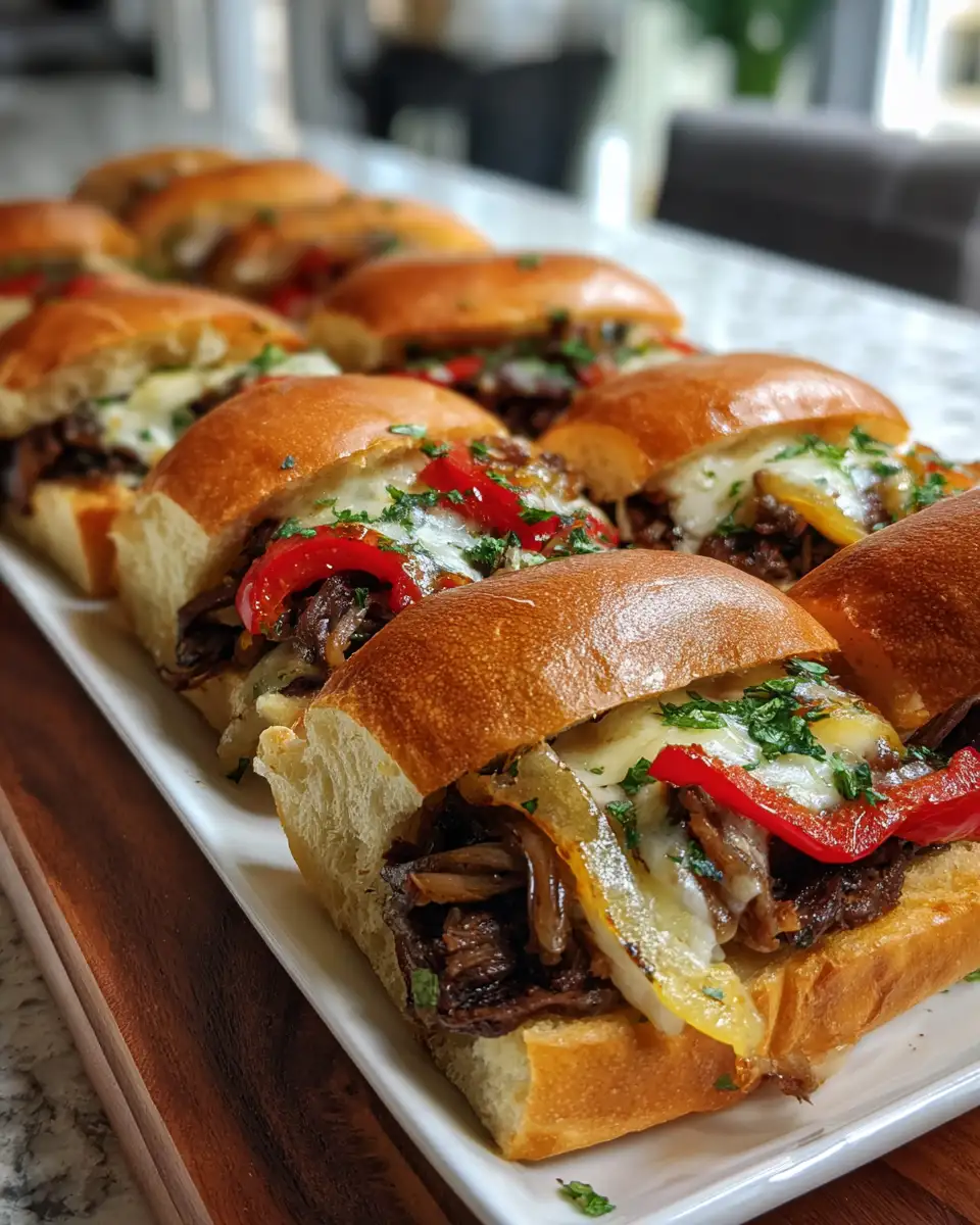 Final dish - Ultimate Philly Cheesesteak Sliders Recipe That Will Blow Your Mind