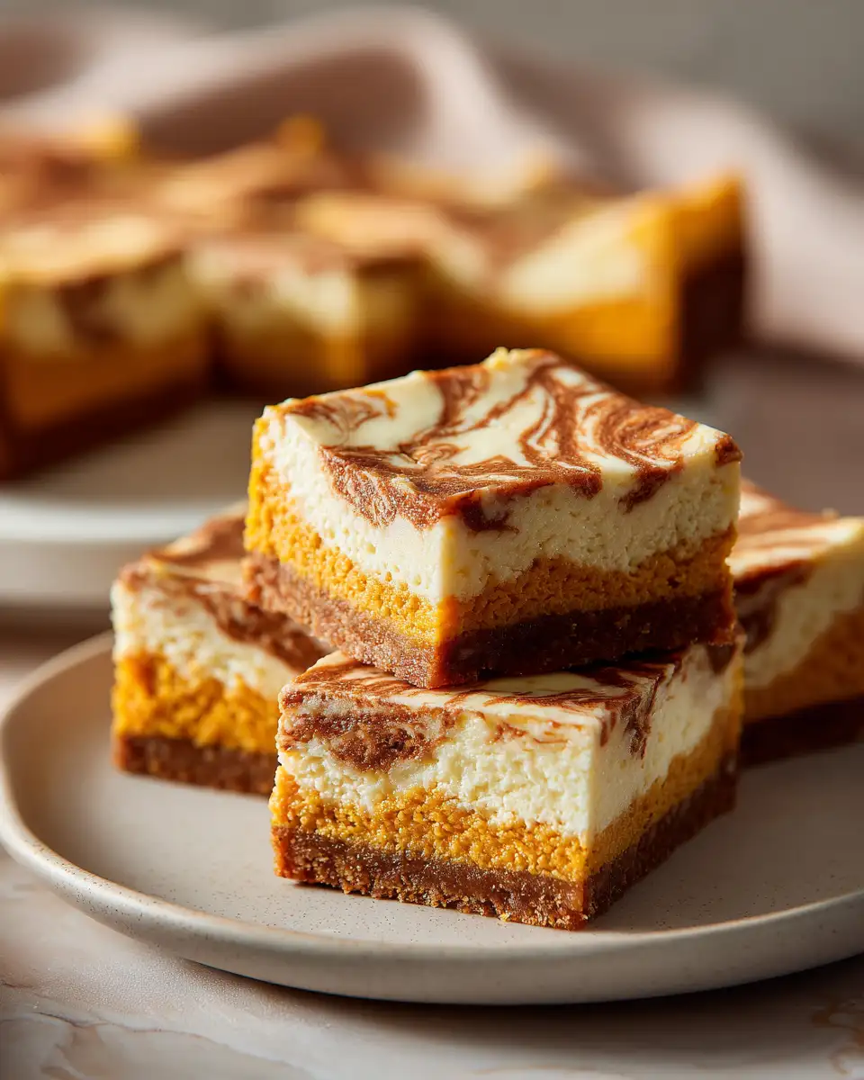 Irresistible Pumpkin Swirl Cheesecake Bars You Have to Try - Featured Image