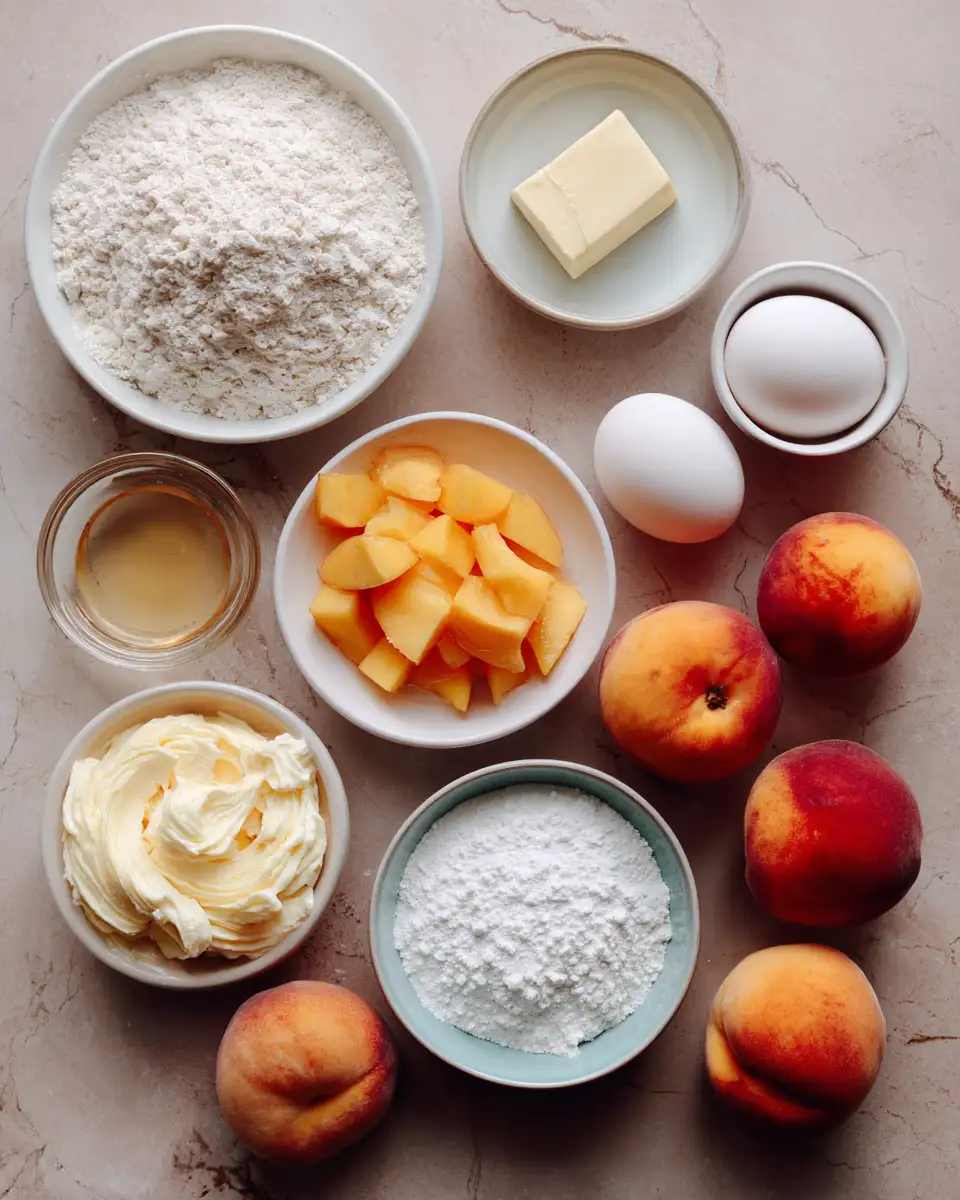 Ingredients for Irresistible Honey Peach Cream Cheese Cupcakes Recipe You Have to Try