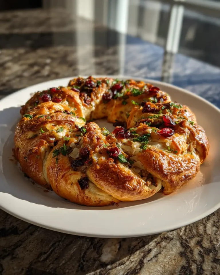 Irresistible Savory Turkey and Cranberry Crescent Ring Recipe - Featured Image