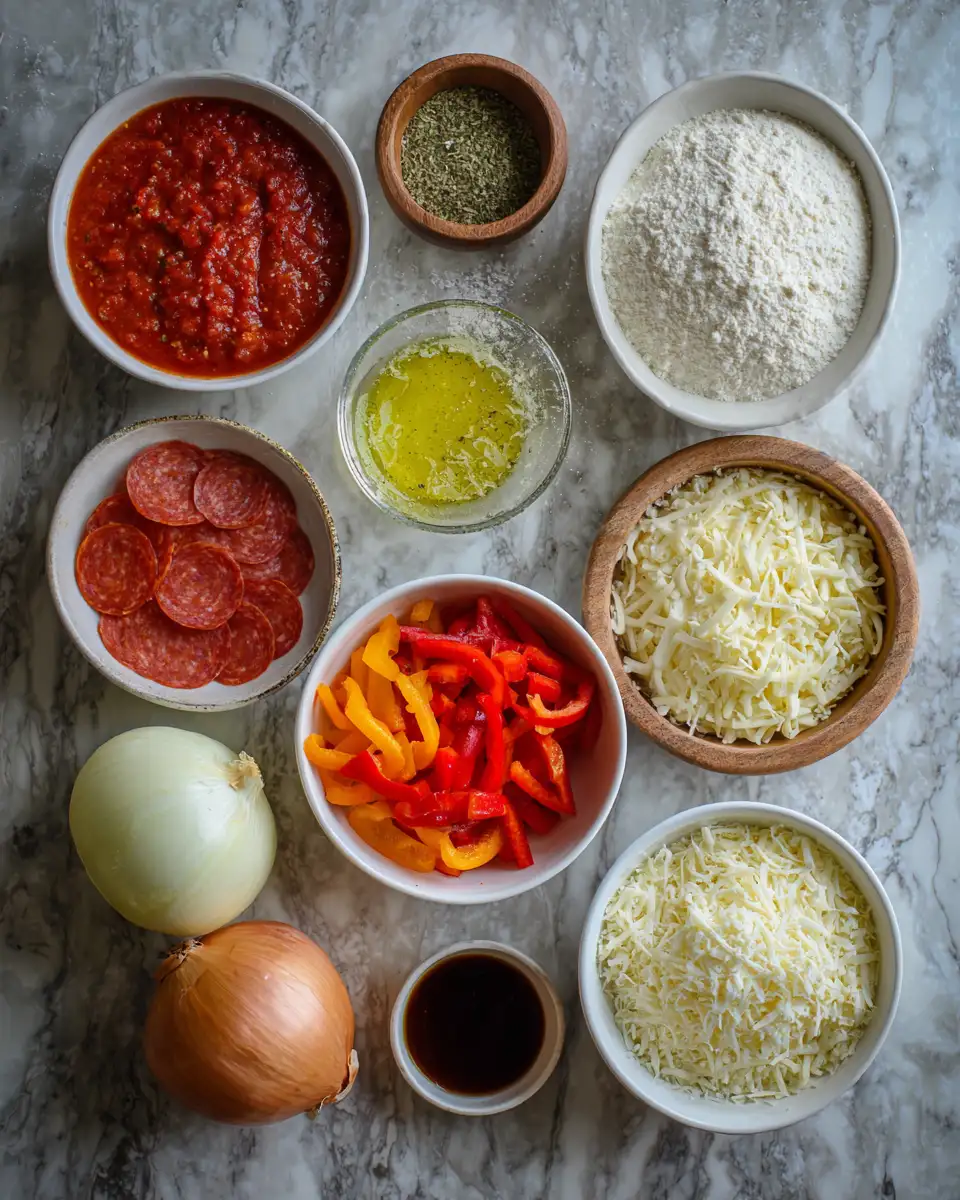 Ingredients for Easy and Delicious School Pizza Recipe Kids Will Love