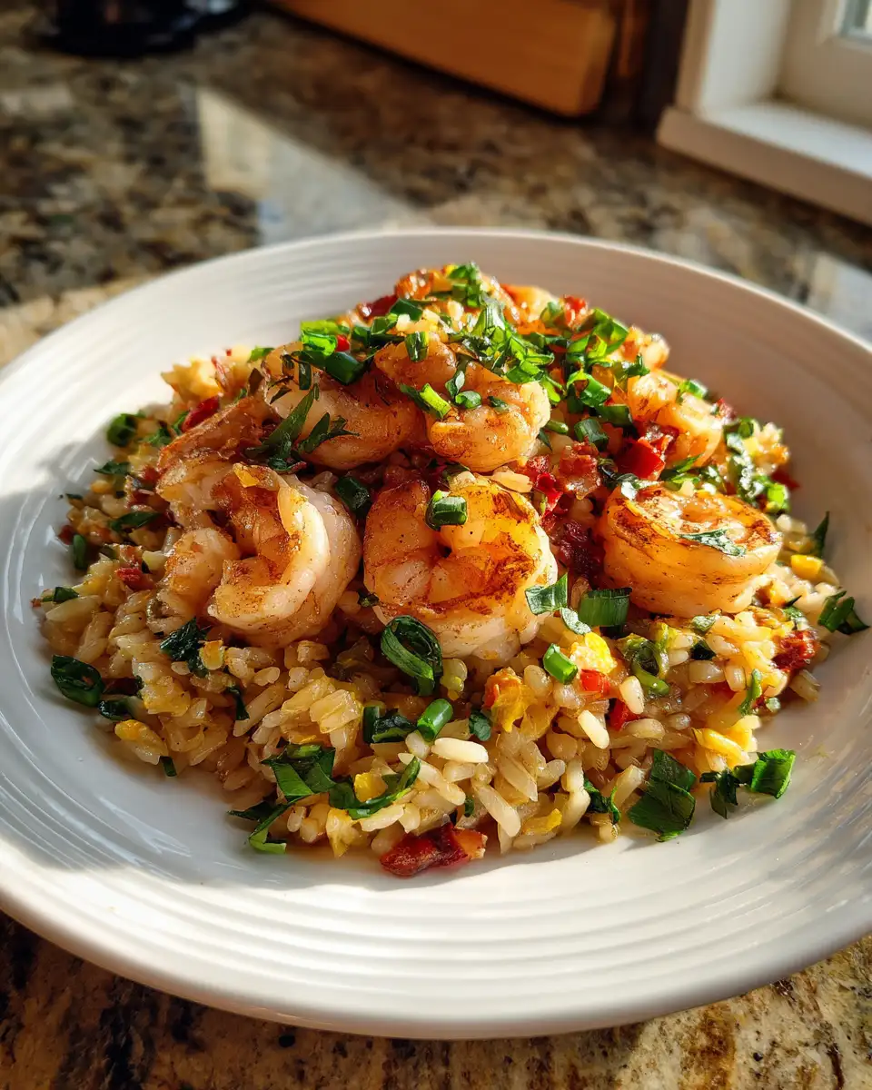 Final dish - Shrimp Dirty Rice Recipe Card Your New Favorite Cajun Dish